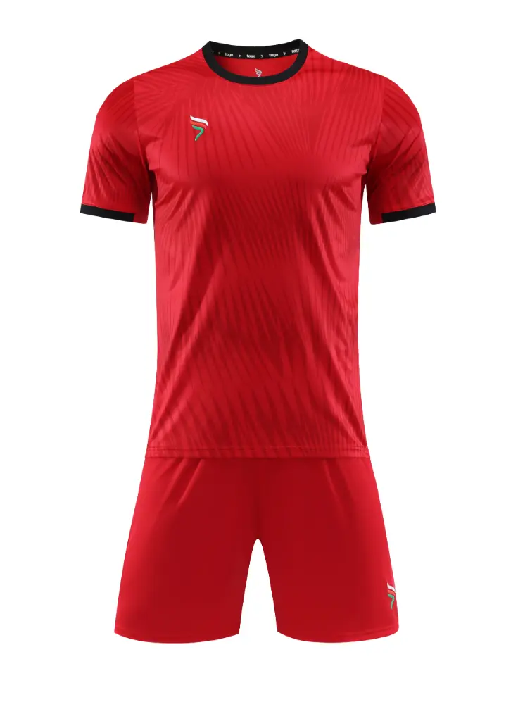 T027# Tago Sahra Soccer Kit Red S/S